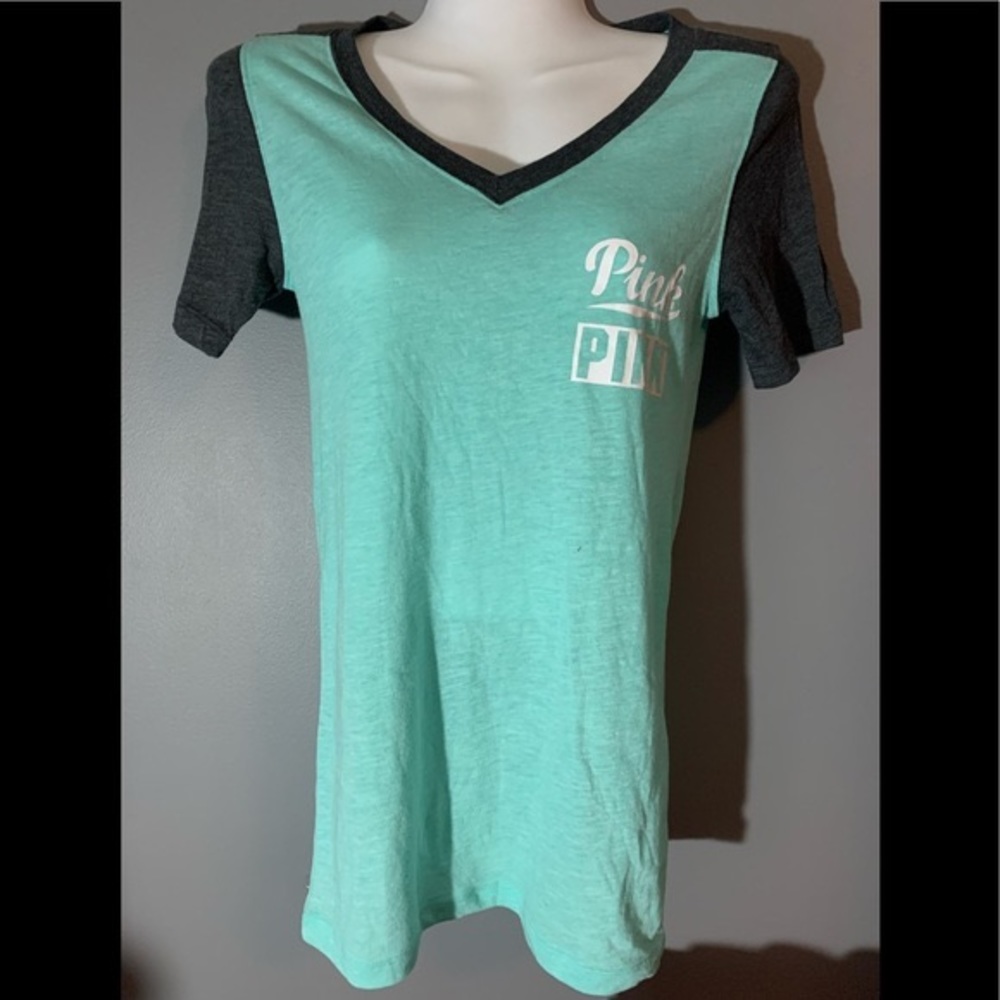 Victoria’s Secret PINK Logo V-Neck Tee